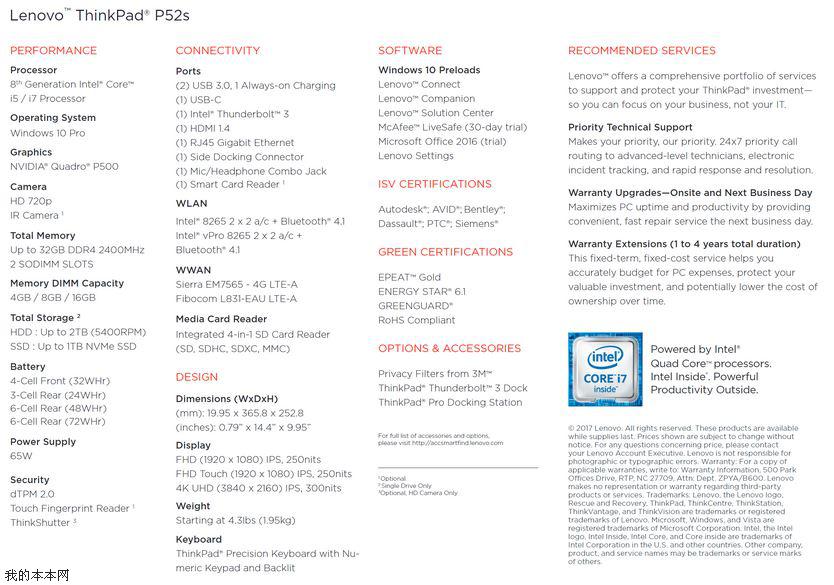 联想发布ThinkPad P52s移动工作站